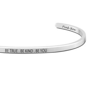 Stainless Steel ‘BE TRUE. BE KIND. BE YOU’ Cuff